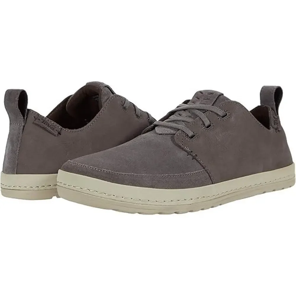 NEW Teva Men's 11 Canyon Life Leather Loafer Tie Up Shoes Dark Gull Grey